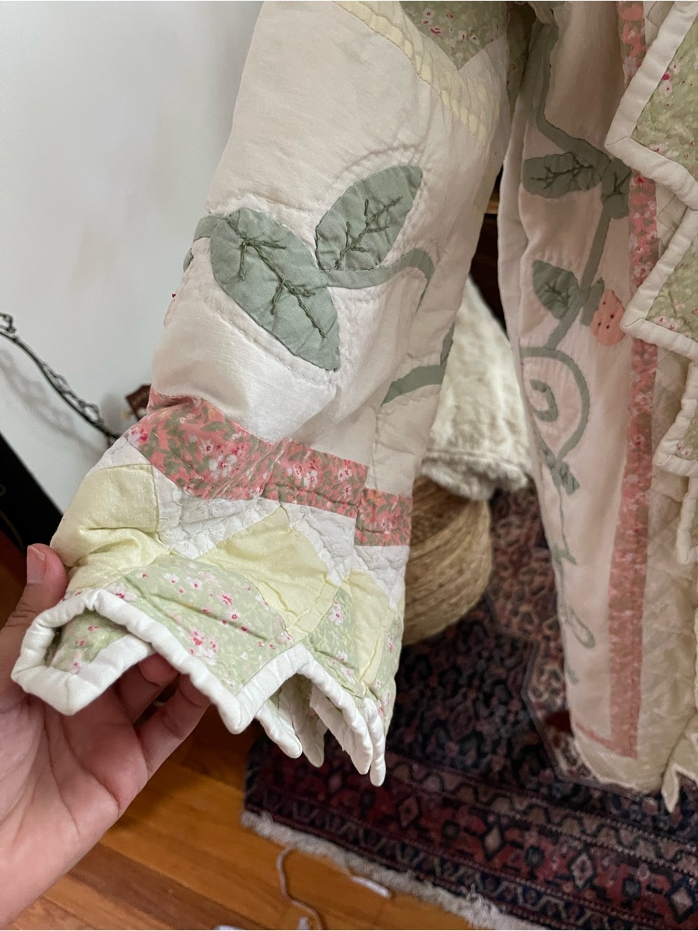 One-of-a-Kind Upcycled Vintage Quilt Kimono 🍓 - Picture 3 of 8